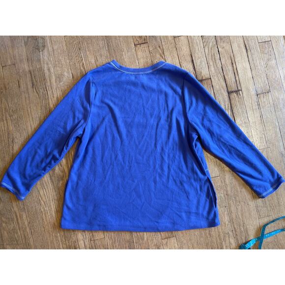 Stan Herman Long Sleeve Fleece Cozy Warm Purple Shirt Womens Size Large - Picture 8 of 8